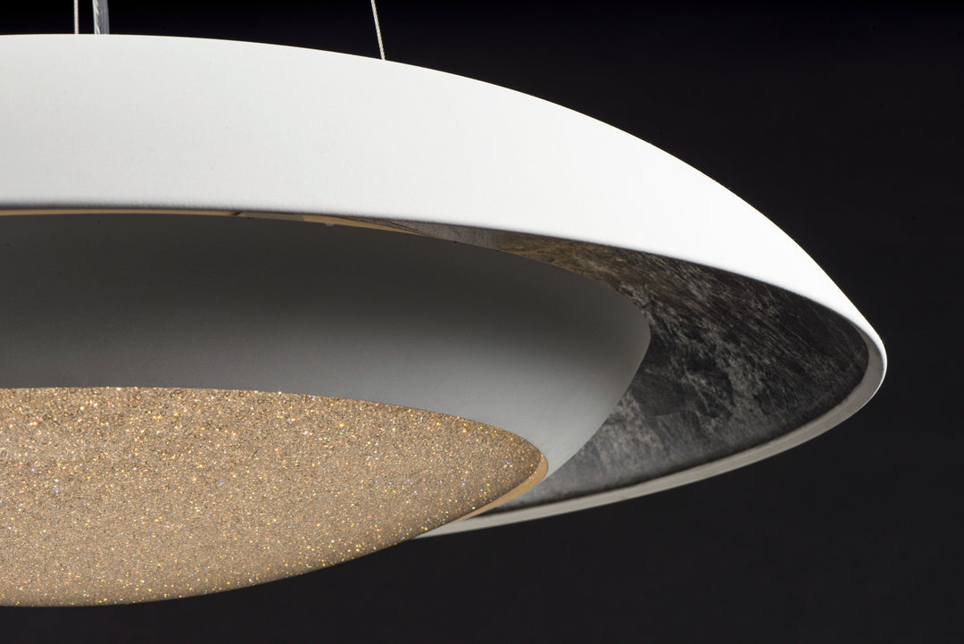 Maxim Iris 35075CYSLWT Pendant Light - Silver Leaf / White
