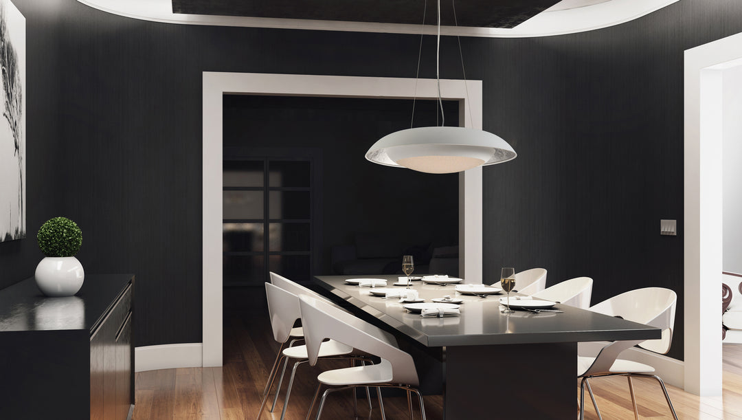 Maxim Iris 35075CYSLWT Pendant Light - Silver Leaf / White