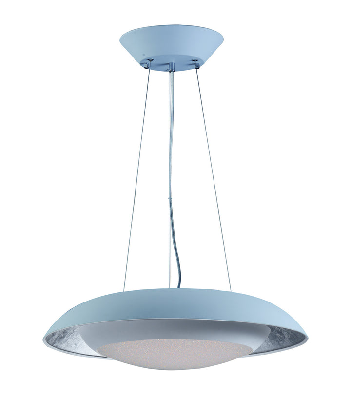Maxim Iris 35075CYSLWT Pendant Light - Silver Leaf / White