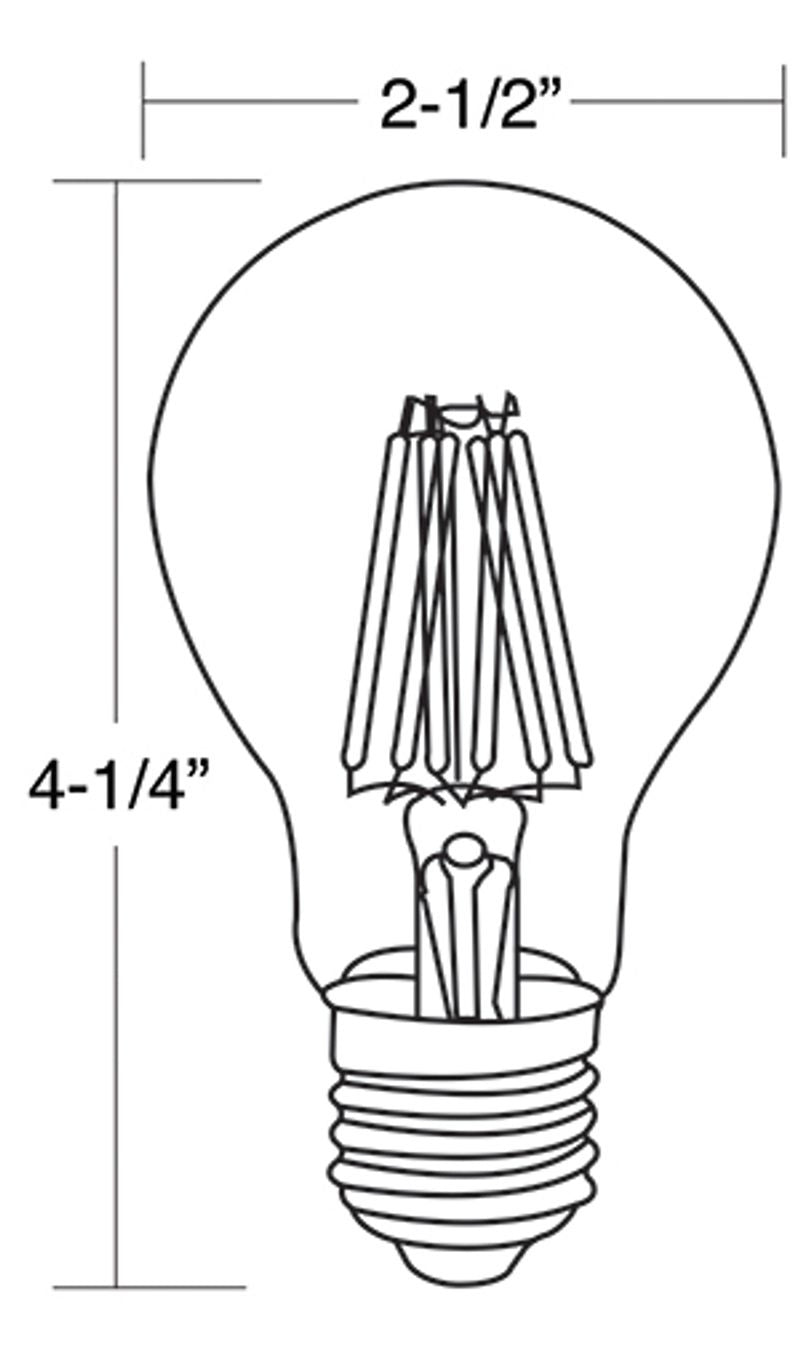 Westgate Lighting A19-FLA-7W-40K-D  Light Bulb Light Bulb Light