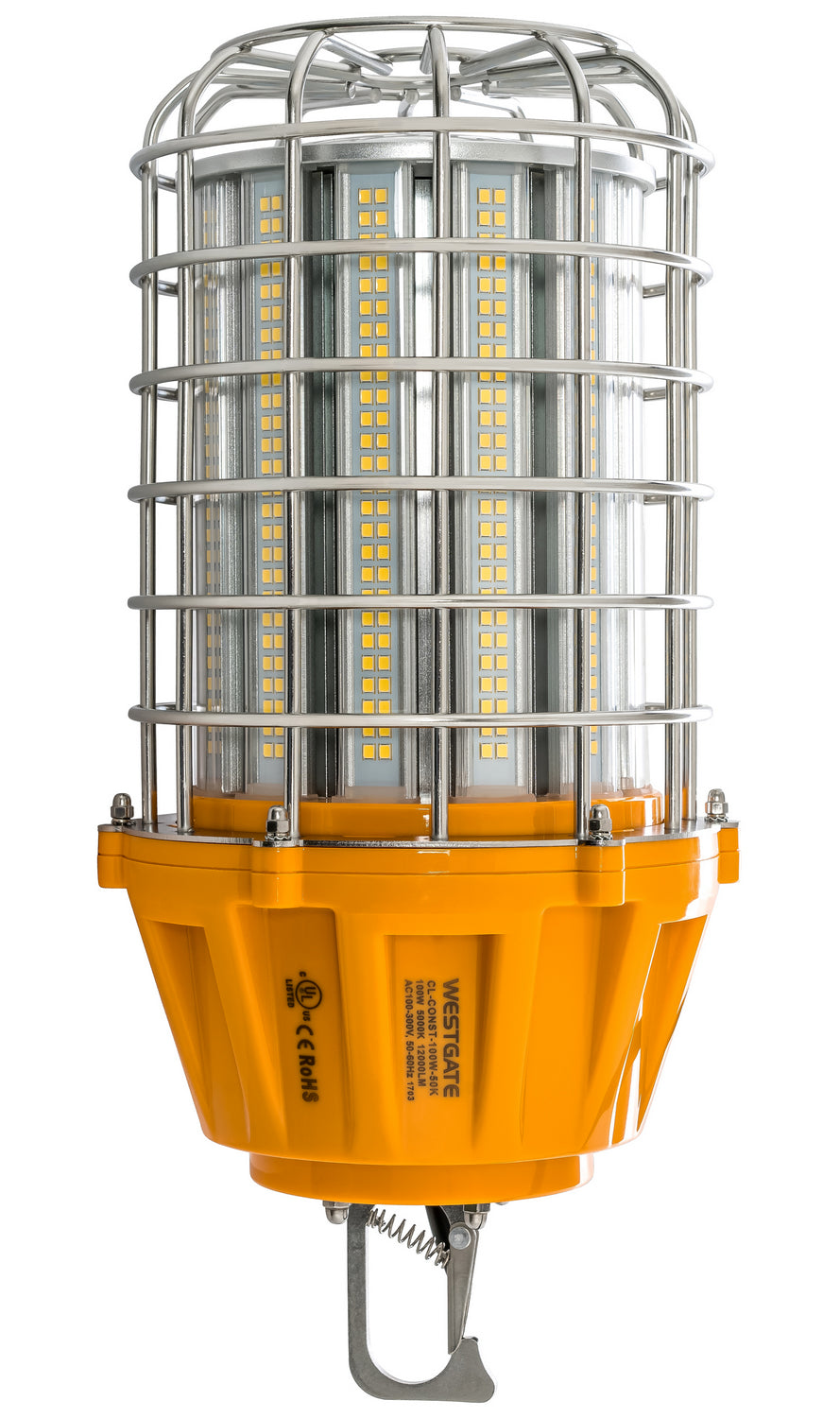Westgate Lighting CL-CONST-100W-50K  Led Construction / Temporary Light With Socket Decor Pewter, Nickel, Silver
