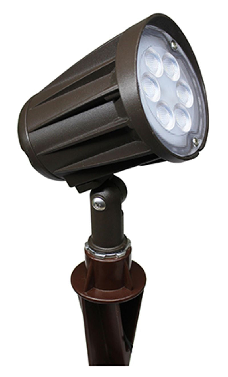 Westgate Lighting FLV12-6W-30K  Led Bullet Landscape Flood Light Landscape Light Bronze / Dark