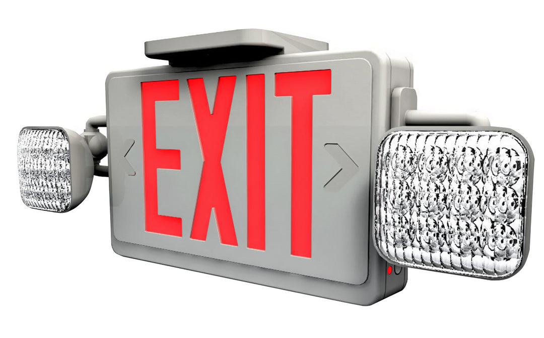 Westgate Lighting XT-CL-RW-EM  Led Exit/Emergency Light Combo Utility Light Pewter, Nickel, Silver