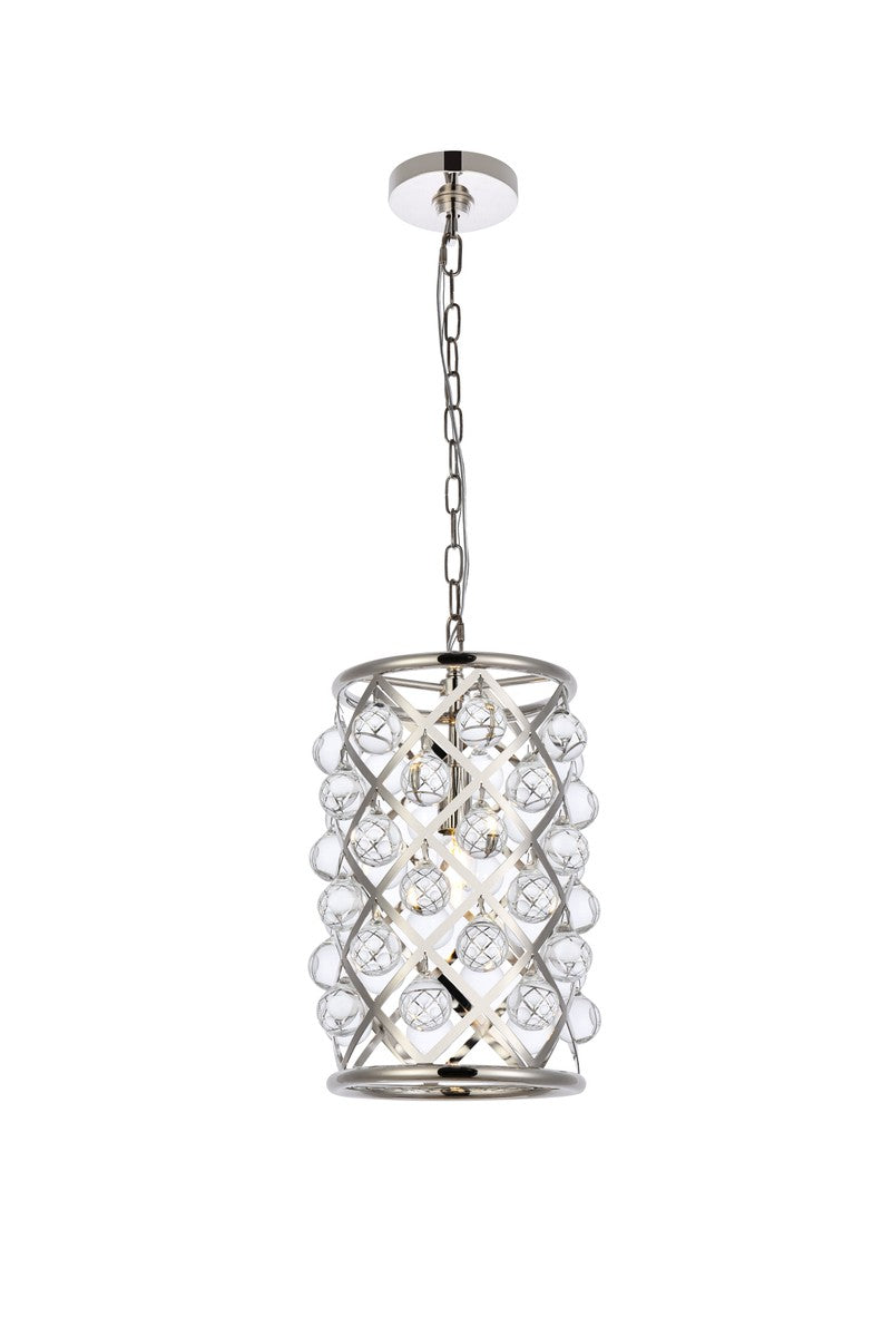 Elegant Madison 1204D8PN/RC Pendant Light - Polished Nickel