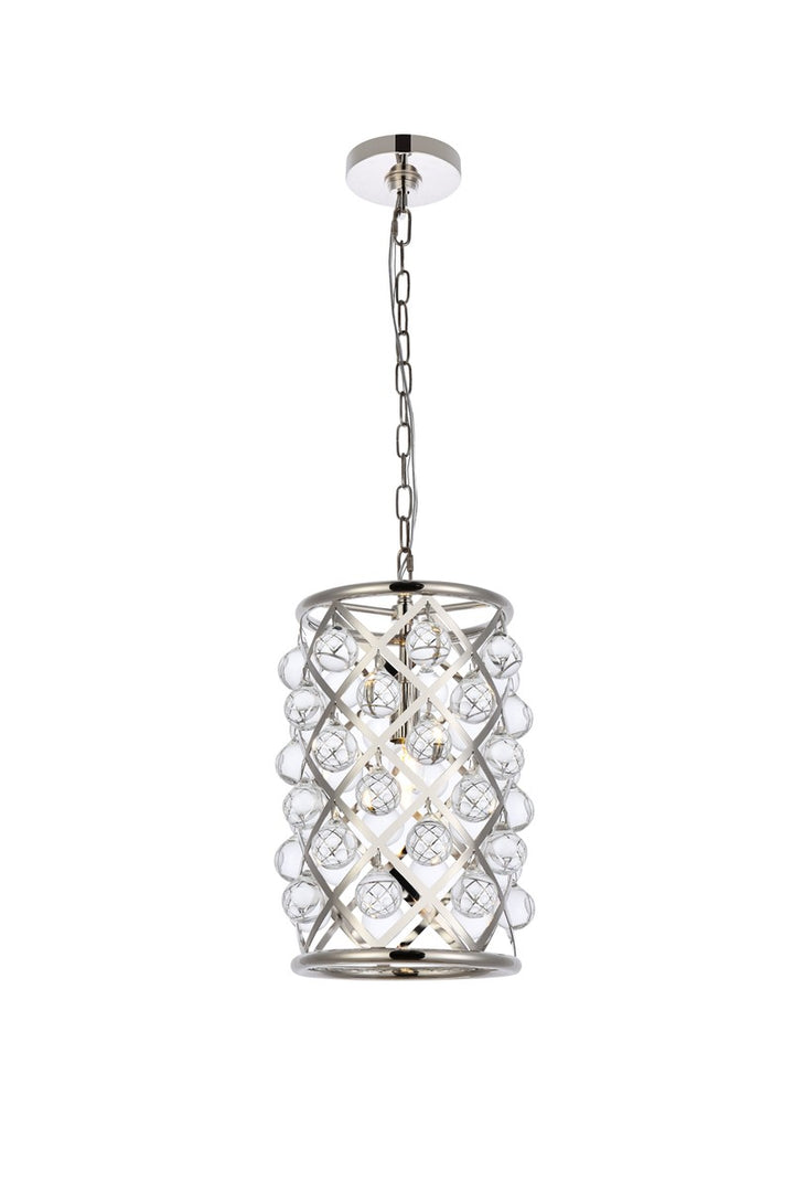 Elegant Madison 1204D8PN/RC Pendant Light - Polished Nickel