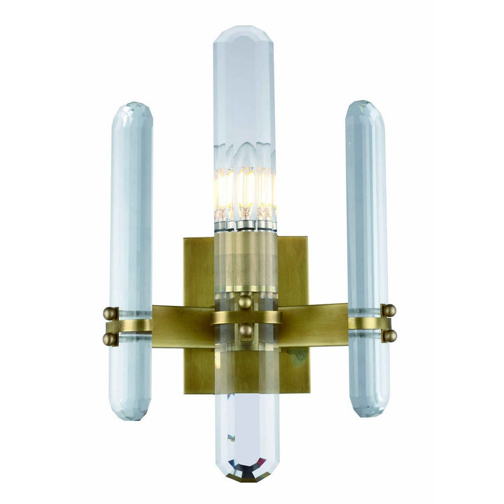 Elegant Lincoln 1530W10BB/RC Wall Sconce Light - Burnished Brass