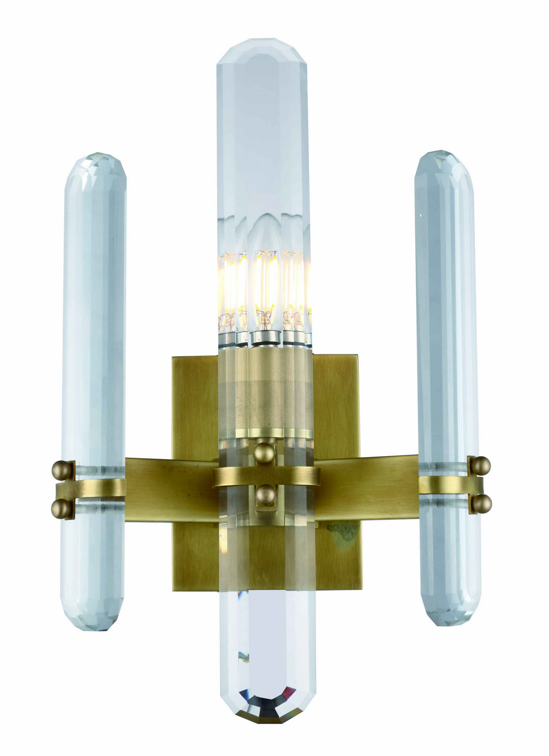 Elegant Lincoln 1530W10BB/RC Wall Sconce Light - Burnished Brass