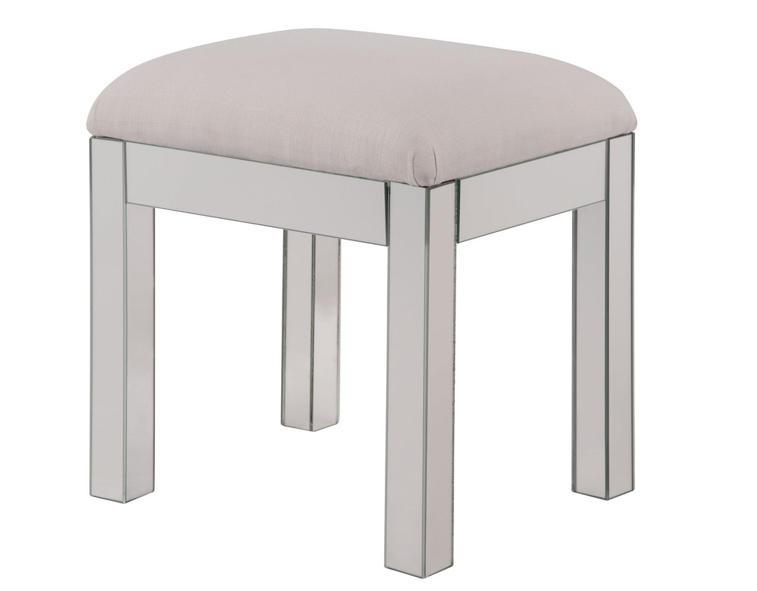 Elegant Lighting MF6-1041S Contempo Dressing Stool Furniture Pewter, Nickel, Silver