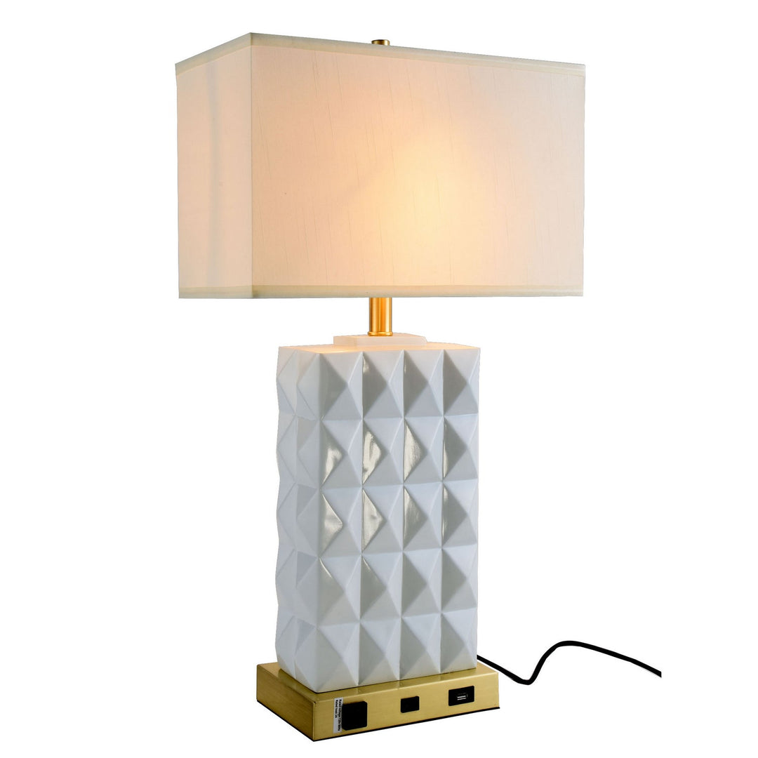 Elegant Lighting TL3001 Brio One Light Table Lamp Lamp Brass