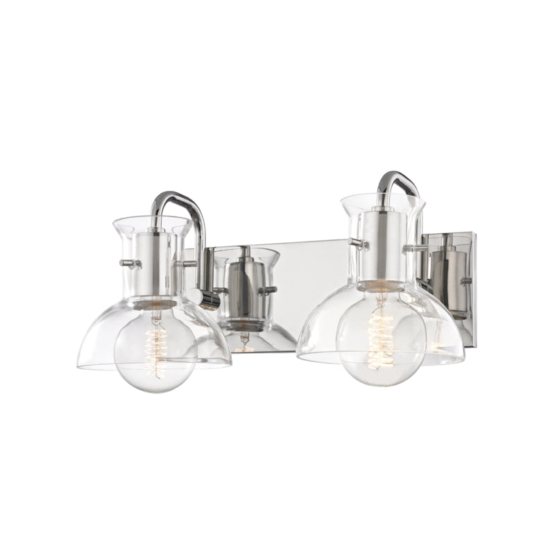 Mitzi Riley H111302-PN Bath Vanity Light 15 in. wide - Polished Nickel