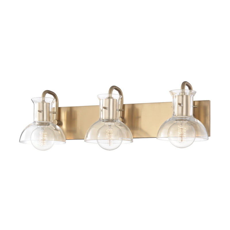 Mitzi Riley H111303-AGB Bath Vanity Light 24 in. wide - Aged Brass