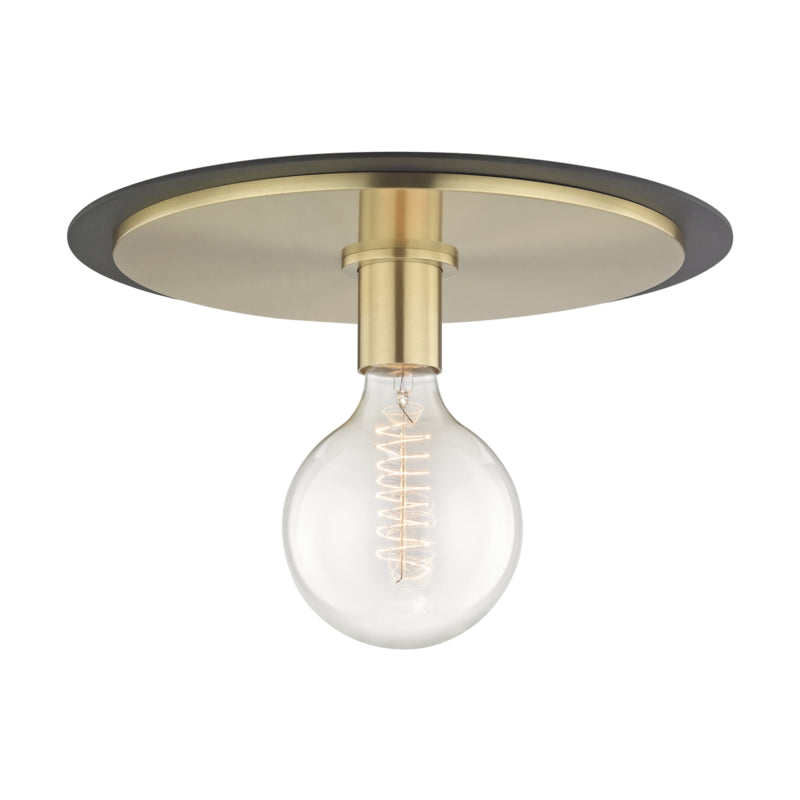 Mitzi Milo H137501L-AGB/BK Ceiling Light - Aged Brass/Black