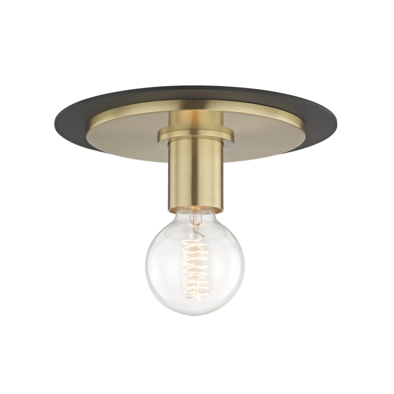 Mitzi Milo H137501S-AGB/BK Ceiling Light - Aged Brass/Black