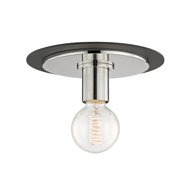 Mitzi Milo H137501S-PN/BK Ceiling Light - Polished Nickel/Black