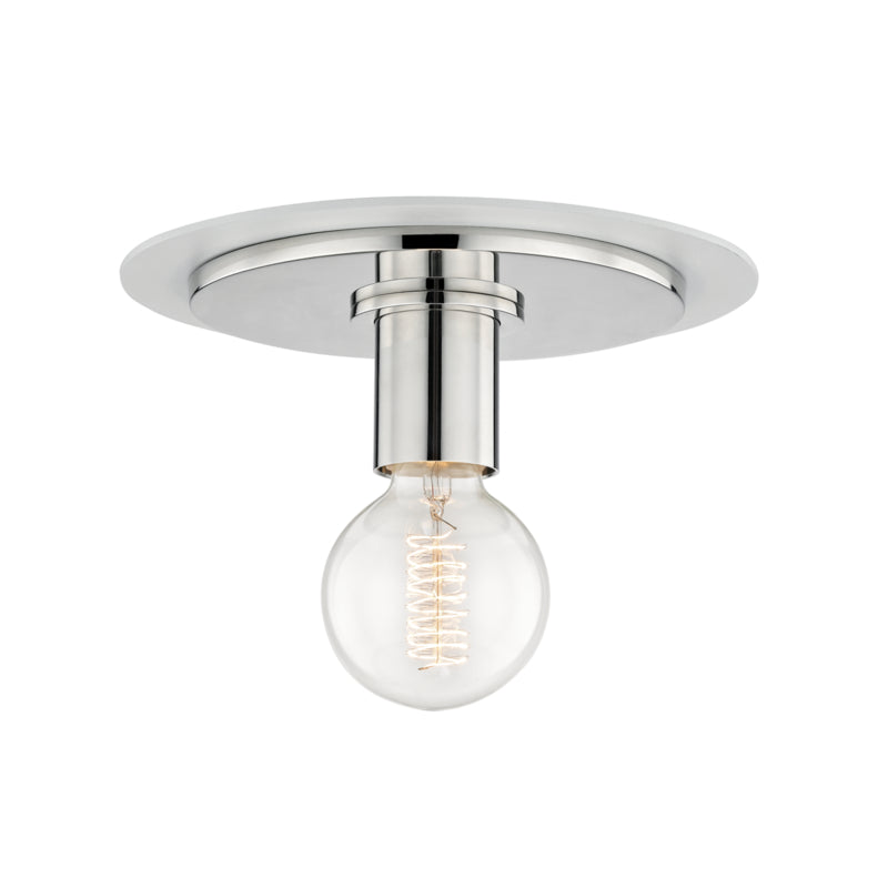 Mitzi Milo H137501S-PN/WH Ceiling Light - Polished Nickel/White
