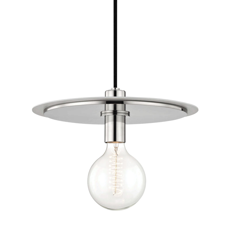 Mitzi Milo H137701L-PN/WH Pendant Light - Polished Nickel/White