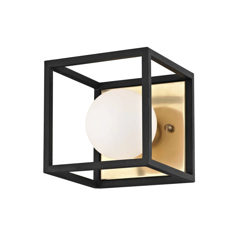 Mitzi Aira H141301-AGB/BK Wall Sconce Light - Aged Brass/Black