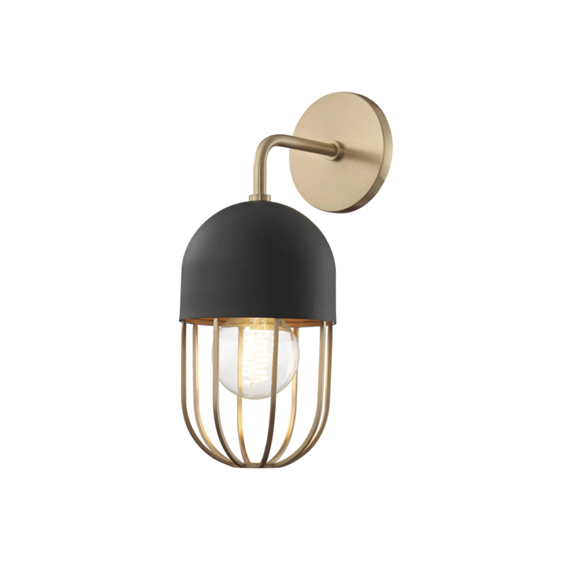 Mitzi Haley H145101-AGB/BK Wall Sconce Light - Aged Brass/Black