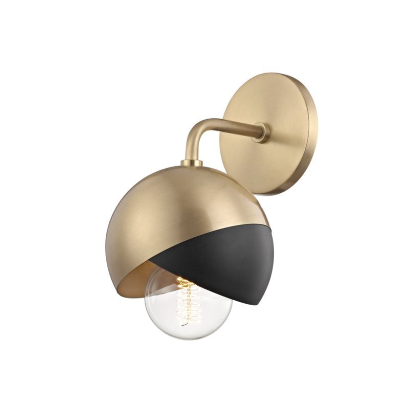 Mitzi Emma H168101-AGB/BK Wall Sconce Light - Aged Brass/Black