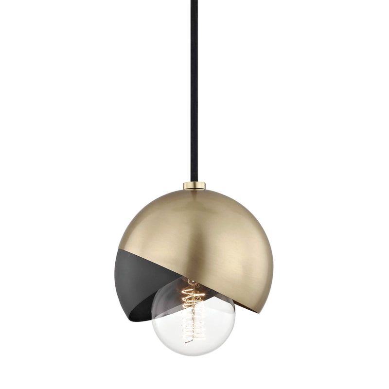 Mitzi Emma H168701-AGB/BK Pendant Light - Aged Brass/Black