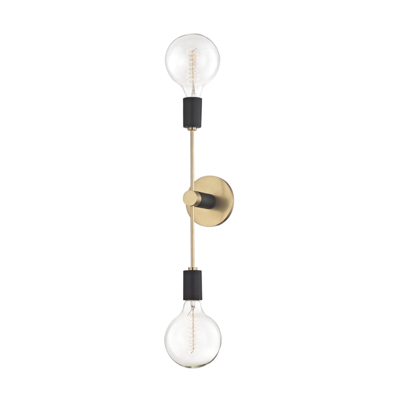 Mitzi Astrid H178102-AGB/BK Wall Sconce Light - Aged Brass/Black