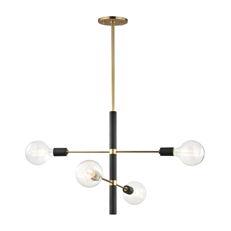 Mitzi Astrid H178804-AGB/BK Chandelier Light - Aged Brass/Black