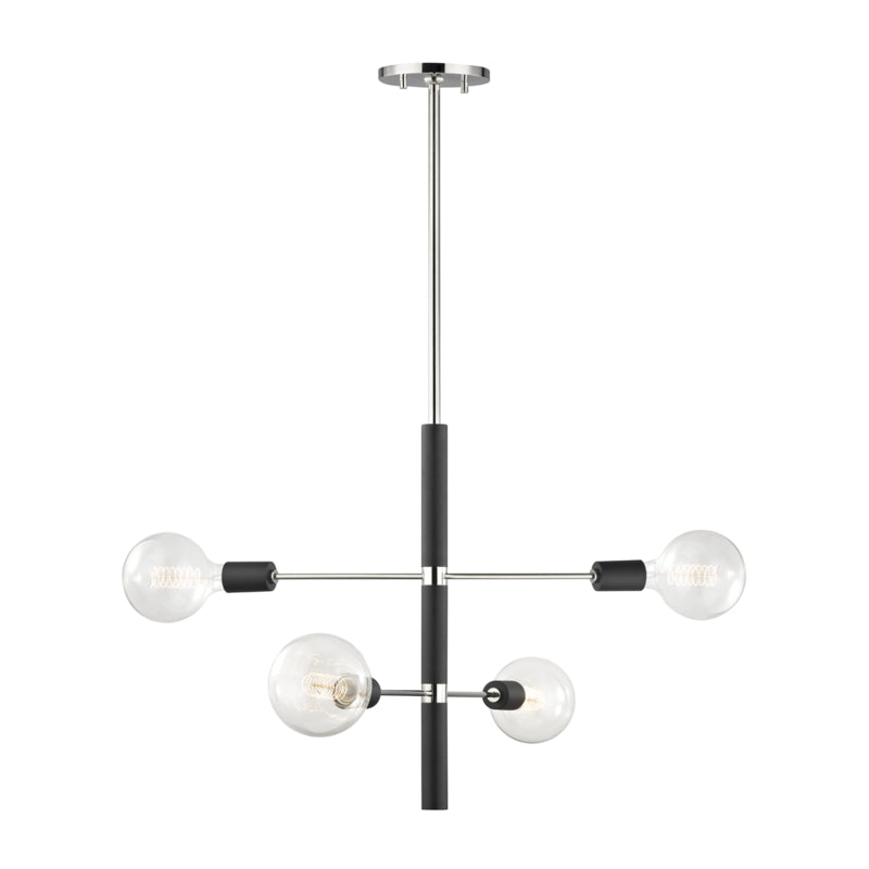 Mitzi Astrid H178804-PN/BK Chandelier Light - Polished Nickel/Black