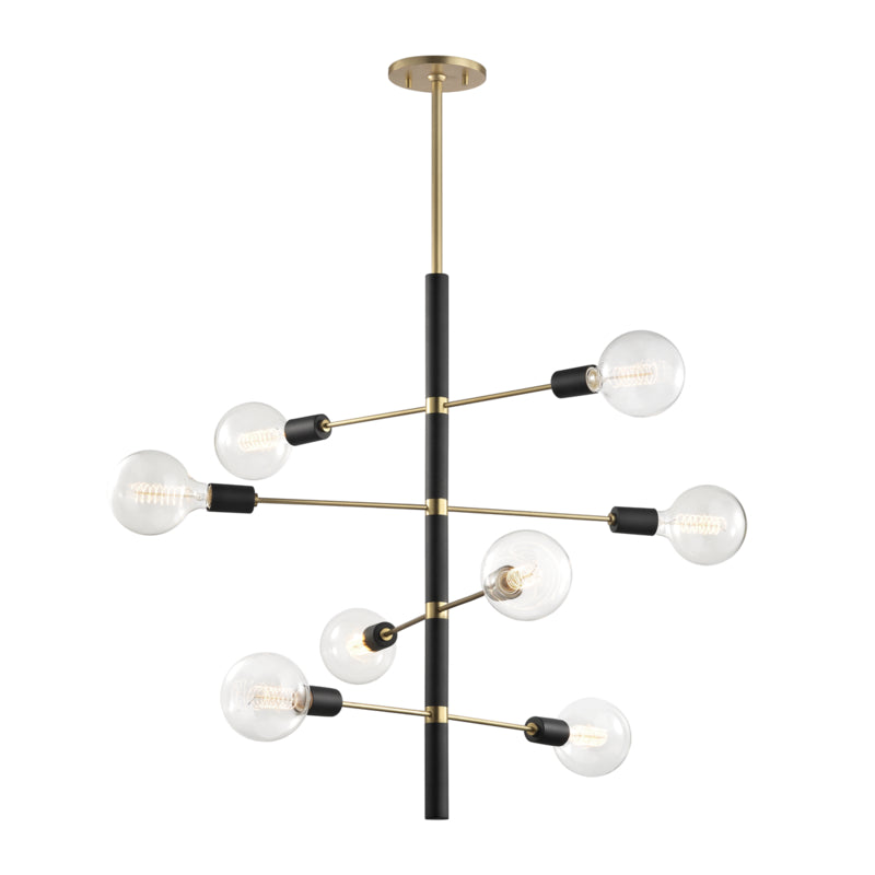 Mitzi Astrid H178808-AGB/BK Chandelier Light - Aged Brass/Black