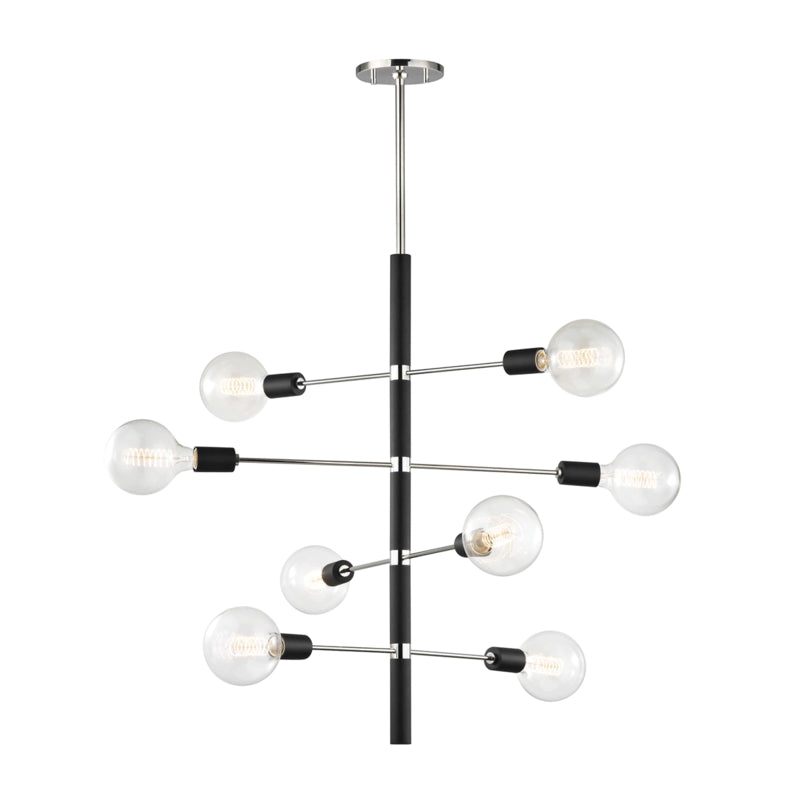 Mitzi Astrid H178808-PN/BK Chandelier Light - Polished Nickel/Black