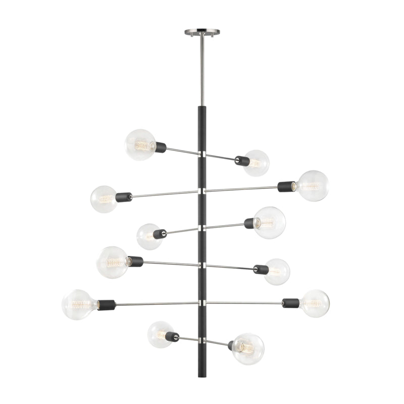 Mitzi Astrid H178812-PN/BK Chandelier Light - Polished Nickel/Black