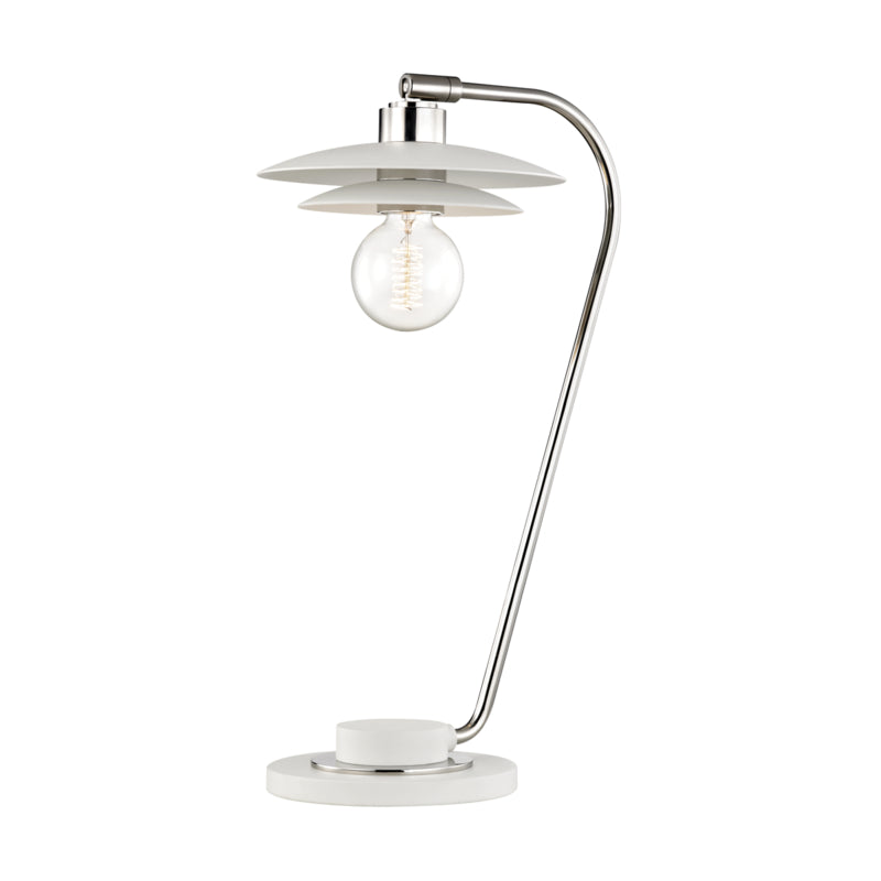 Mitzi Lighting HL175201-PN/WH Milla Lamp Polished Nickel/White