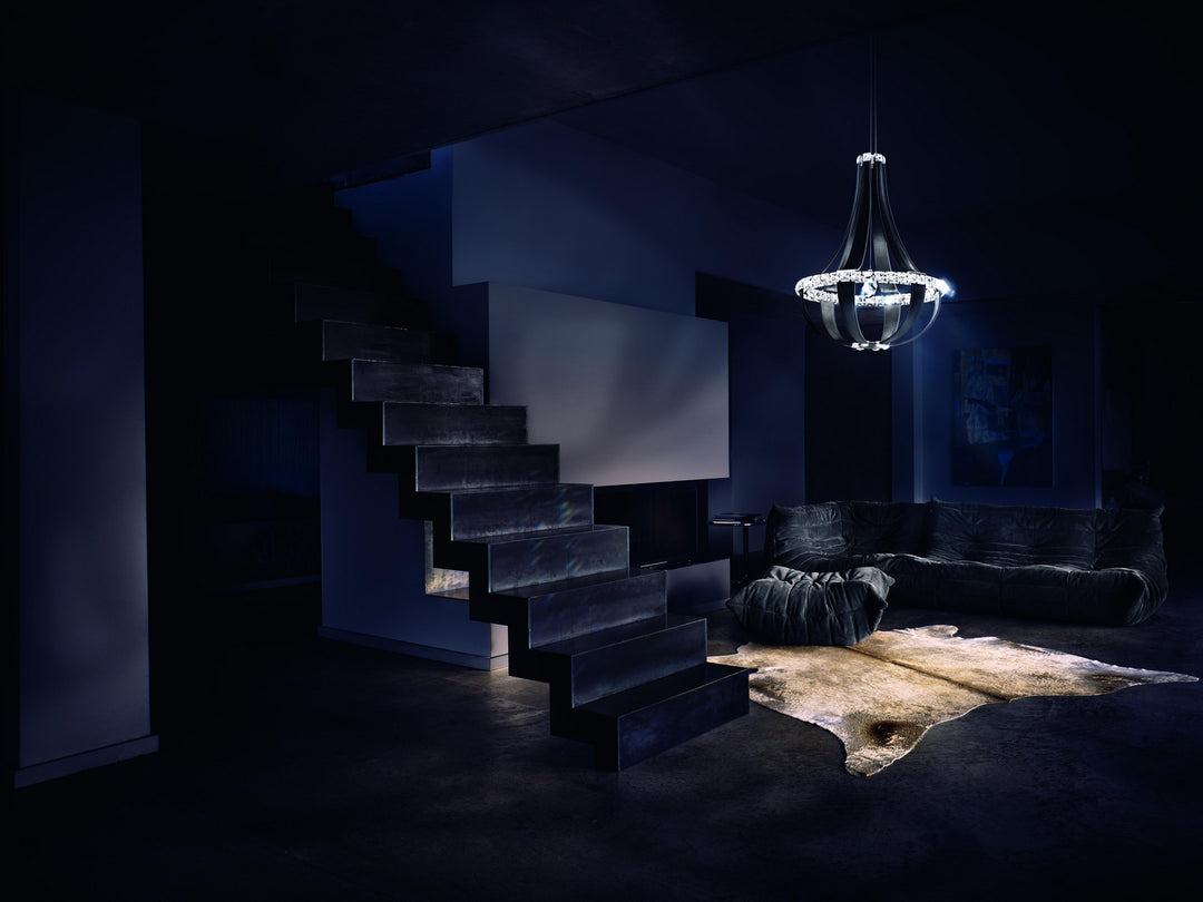 Schonbek Crystal Empire LED SCE110DN-LB1S Pendant Light - Grizzly Black