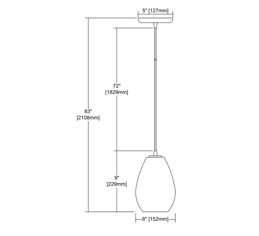Elk Lagoon 10770/1 Pendant Light - Satin Nickel