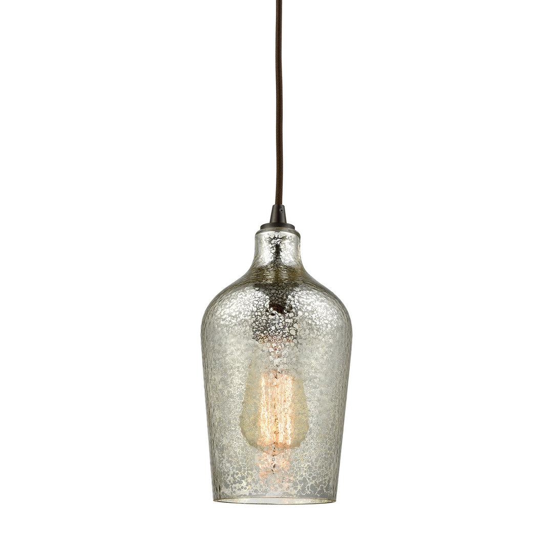 Elk Hammered Glass 10830/1 Pendant Light - Oil Rubbed Bronze