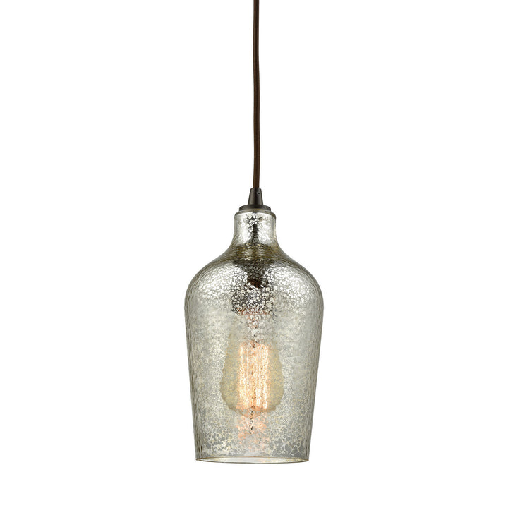Elk Hammered Glass 10830/1 Pendant Light - Oil Rubbed Bronze