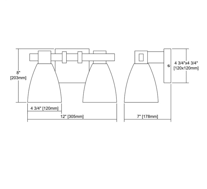 Elk Ensley 11981/2 Bath Vanity Light 12 in. wide - Satin Nickel