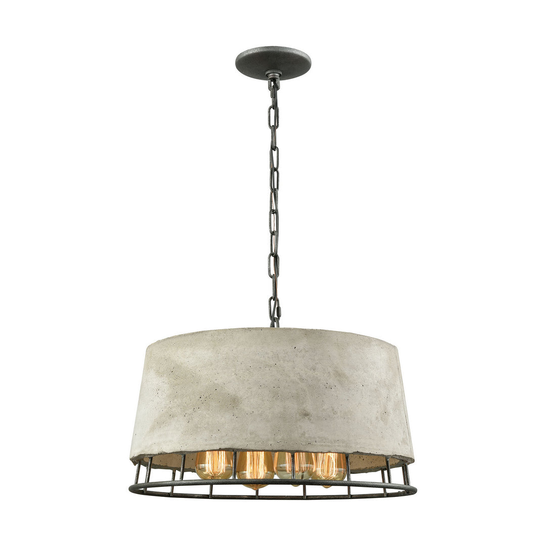 Elk Brocca 14319/4 Pendant Light - Silverdust Iron