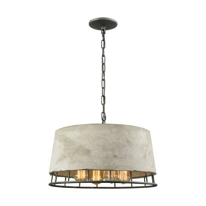 Elk Brocca 14319/4 Pendant Light - Silverdust Iron