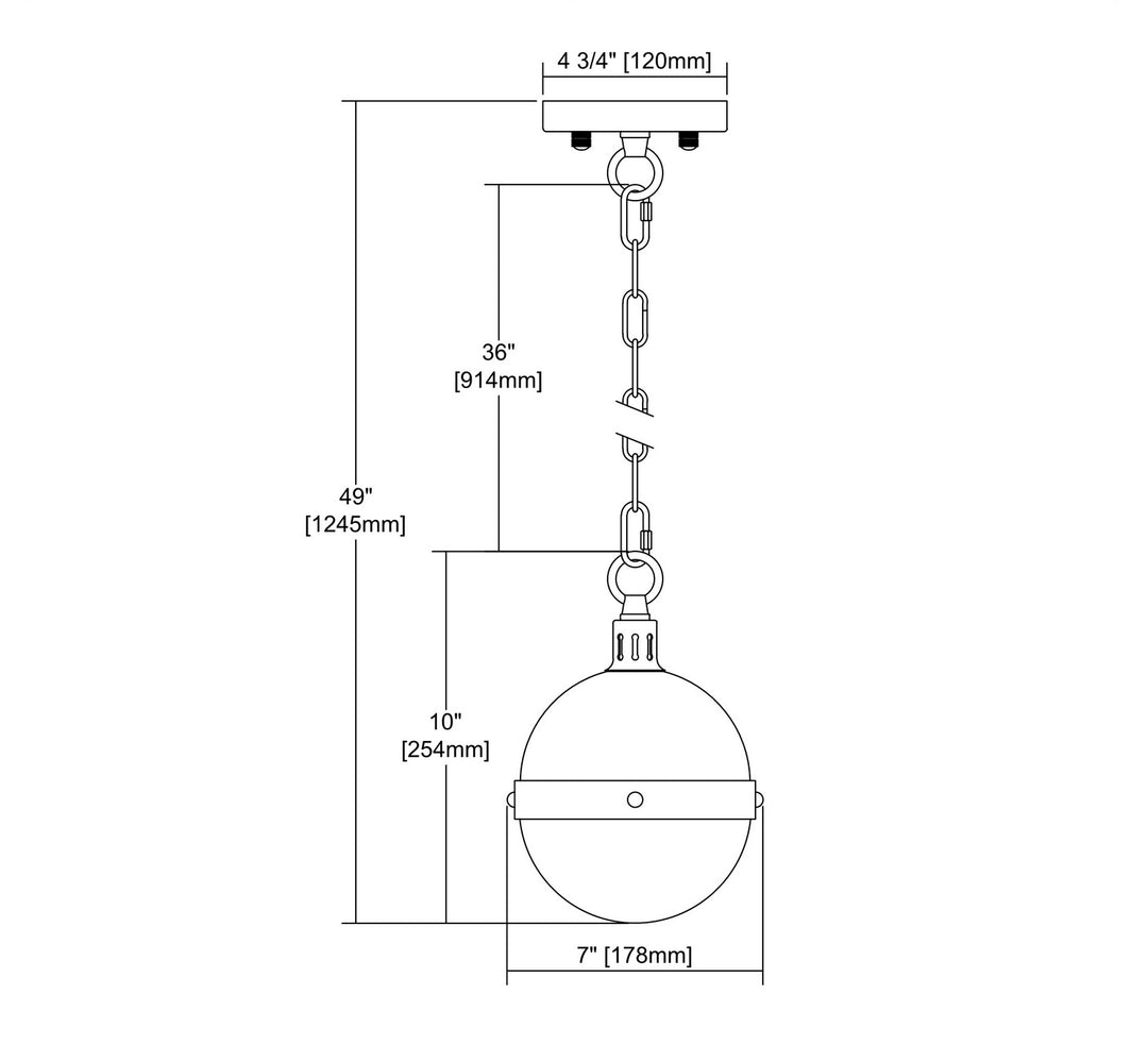 Elk Harmelin 14474/1 Pendant Light - Matte Black