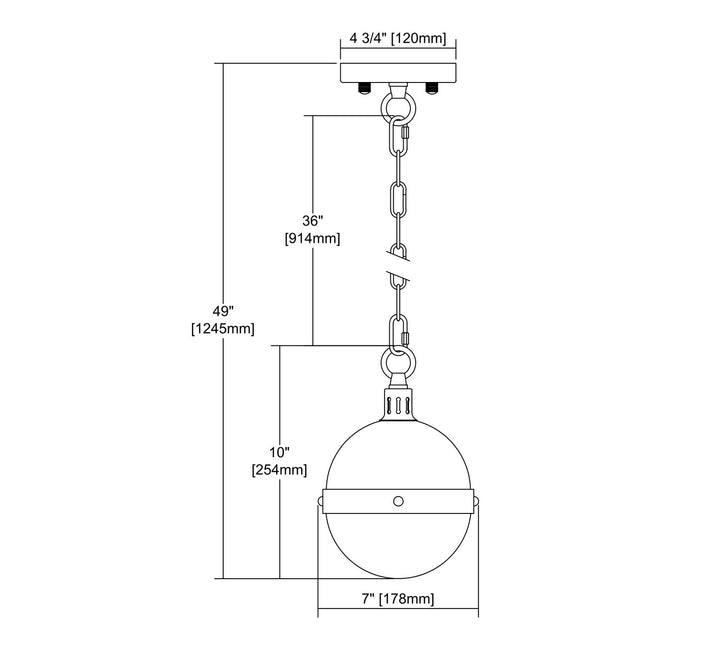 Elk Harmelin 14474/1 Pendant Light - Matte Black