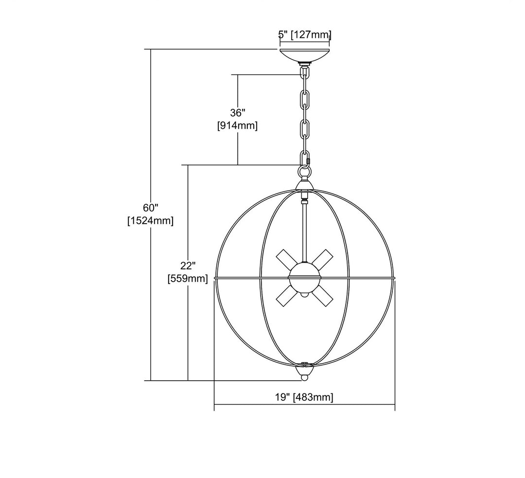 Elk Loftin 14511/6 Pendant Light - Oil Rubbed Bronze