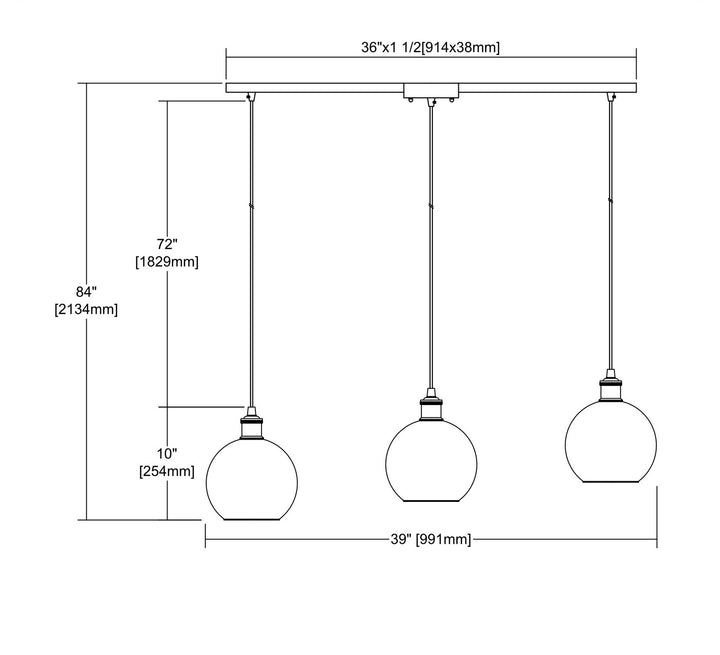 Elk Bremington 14530/3L Pendant Light - Oil Rubbed Bronze