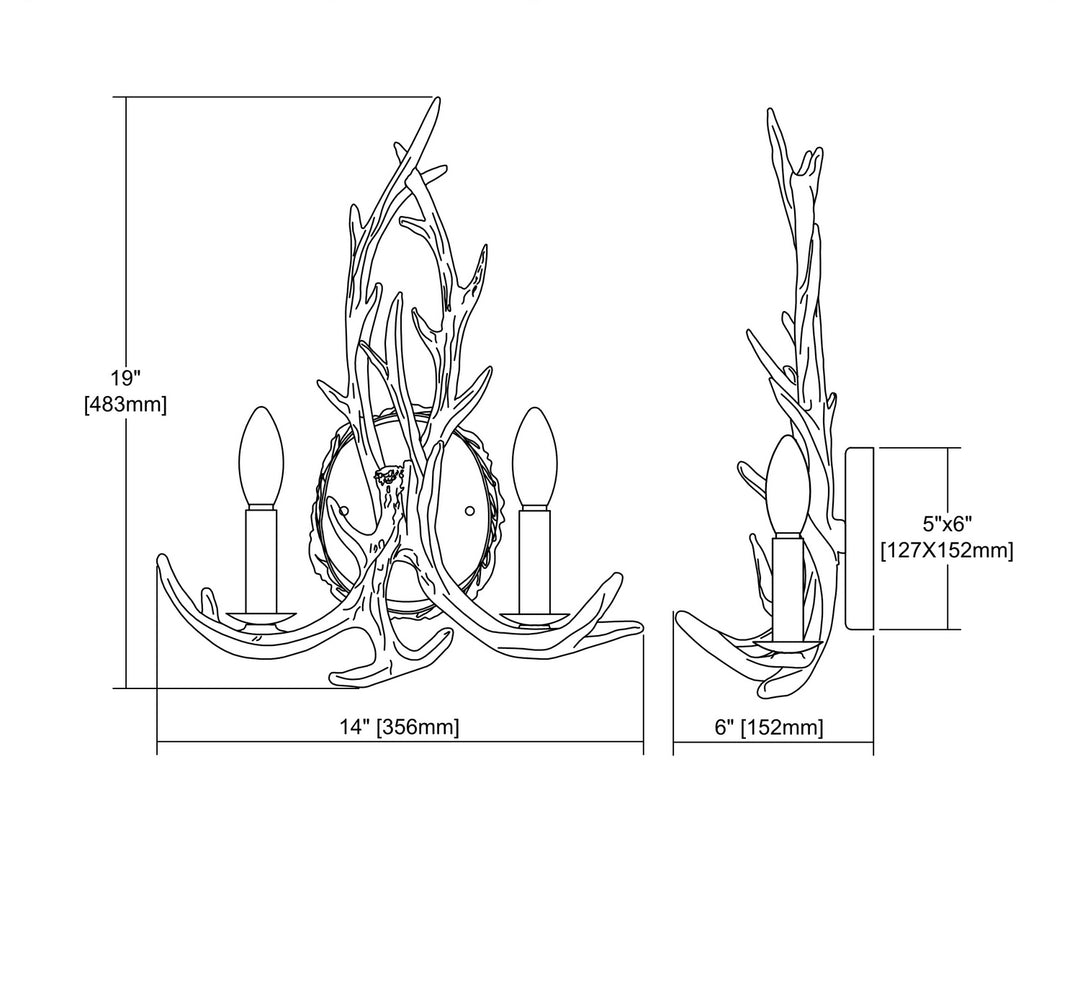 Elk Elk 16313/2 Wall Sconce Light - Wood Tone