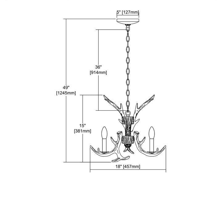 Elk Elk 16314/3 Chandelier Light - Wood Tone