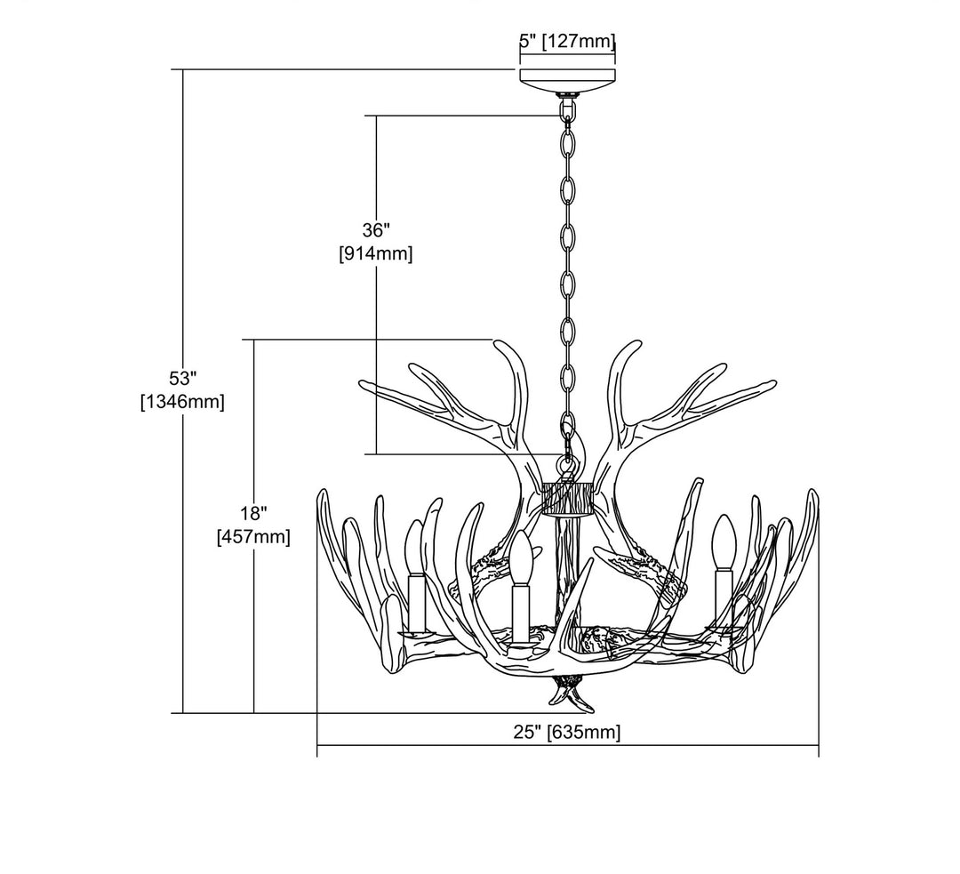 Elk Elk 16315/6 Chandelier Light - Wood Tone