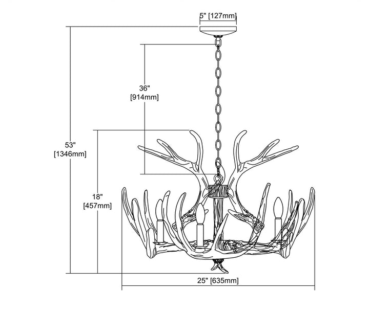 Elk Elk 16315/6 Chandelier Light - Wood Tone