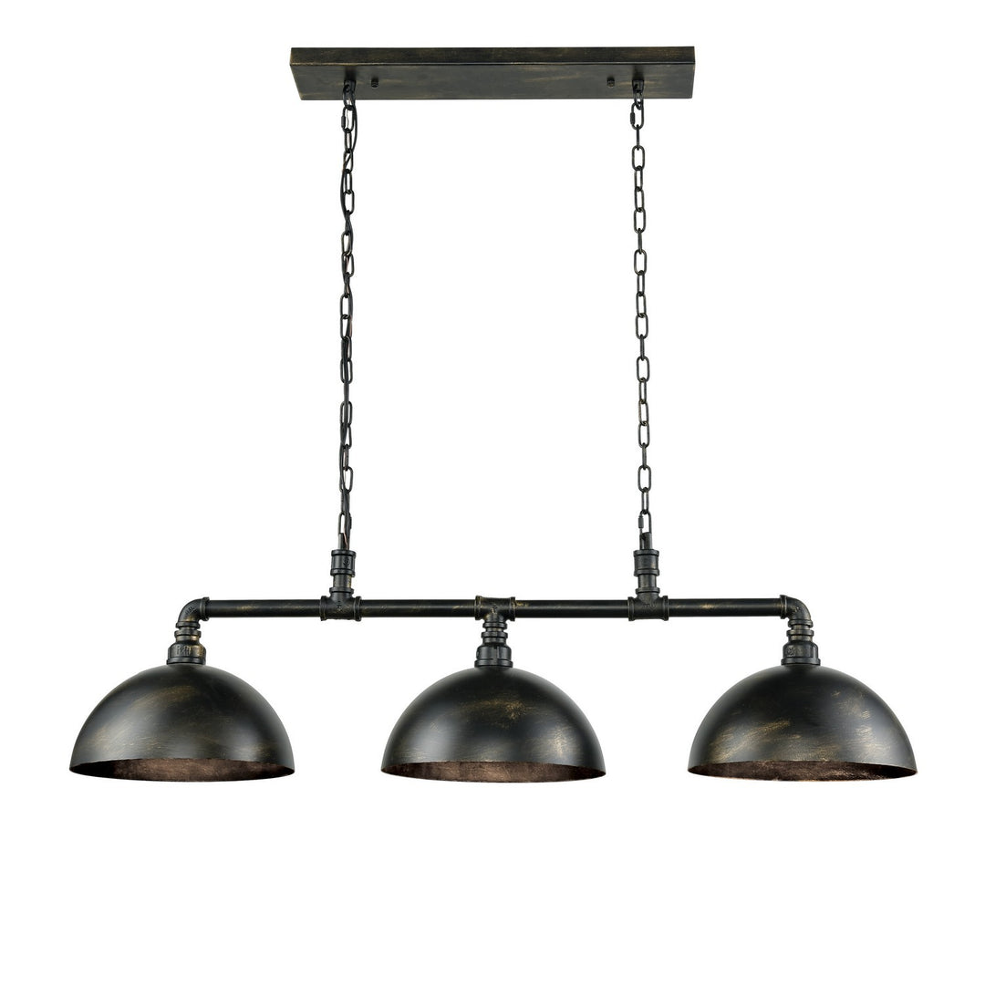 Elk Mulvaney 18256/3 Pendant Light - Black-Brushed Gold