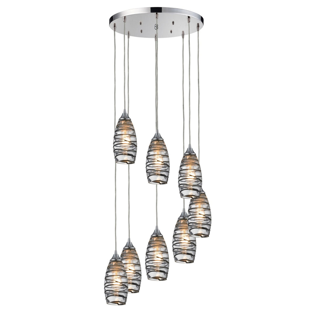 Elk Twister 31338/8R-VINW Pendant Light - Polished Chrome