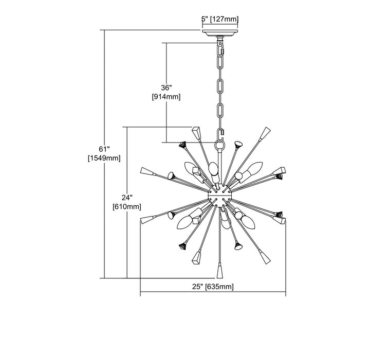 Elk Sprigny 33030/6 Chandelier Light - Polished Nickel