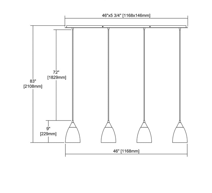 Elk Merida 56530/4LP Pendant Light - Polished Chrome